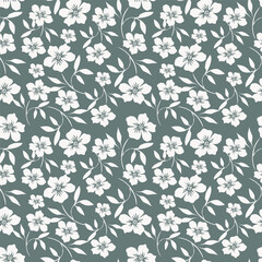 textile design with abstract flower pattern