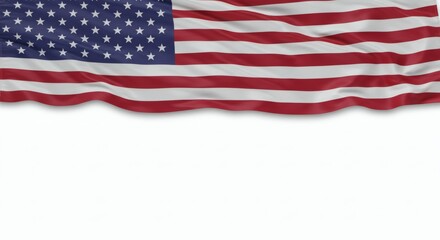 Obraz premium 4th of july, USA Independence Day, USA Flag isolated on white background