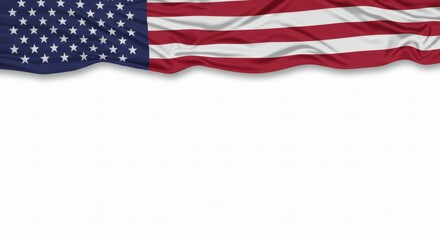 Obraz premium 4th of july, USA Independence Day, USA Flag isolated on white background