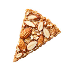 Almond flake slice isolated on white background