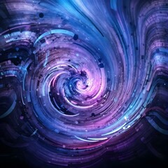 Cosmic Vortex: A mesmerizing digital artwork showcasing a vibrant vortex of swirling colors, representing the depths of the universe and capturing the ethereal essence of cosmic energy.
