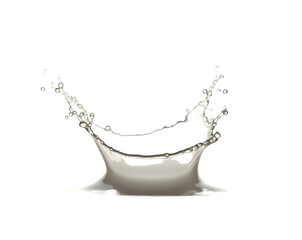 Dynamic High Contrast Water Splash, A Symmetrical Droplet Frozen in Time showcasing fluid motion, and abstract form captured in a studio setting, evoking a sense of impact