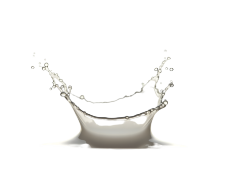 Dynamic High Contrast Water Splash, A Symmetrical Droplet Frozen in Time showcasing fluid motion, and abstract form captured in a studio setting, evoking a sense of impact