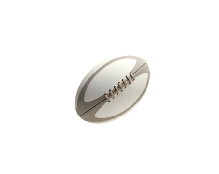 Dynamic Rugby Ball Illustration Emphasizing Texture and Detail for Sports Enthusiasts and Design Projects, Ideal for Game Day Graphics and Athletic Promotions - Powered by Adobe