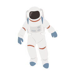 手描きのシンプルな宇宙飛行士のイラスト © モツ煮子