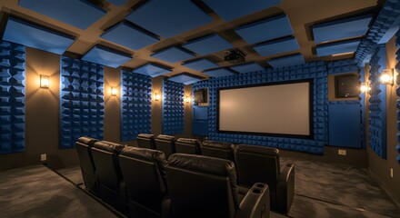 cinema hall with acustic foam