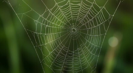 spider web in the morning dew