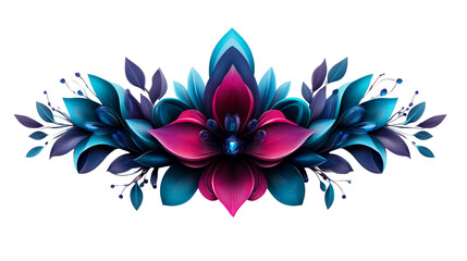 Obraz premium Pink, Blue Floral Arrangement, cut out transparent