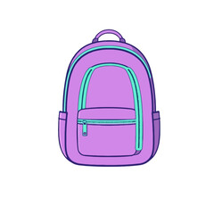 Purple backpack school bag for kids children student girls boys back to school education travel bag pack 