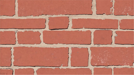 Obraz premium Brick wall seamless texture background. Brick wall texture. Illustration of a brick wall. 