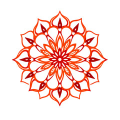 Download beautiful orange mandala design vector art illustration graphic pattern background decorative element