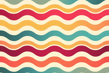 Vintage generative ai depiction of a retro minimalistic pattern with bold shapes and earthy colors for creative designs