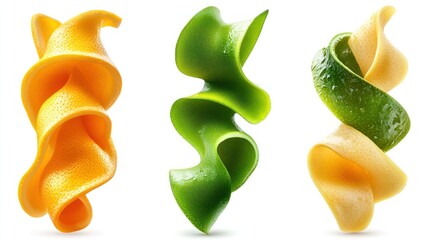 Colorful pasta spirals