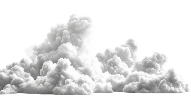 Soft white clouds floating in a bright sky