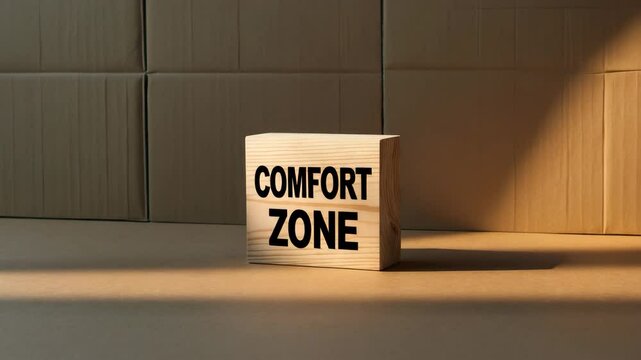 Wooden block inscribed with message against background. Conceptual symbol. Room for text.
