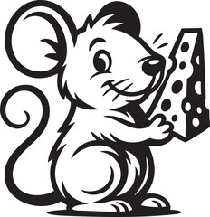 Cute Mouse SVG Clipart – Adorable Peeking Rodent Vector Design for Cricut and Sublimation