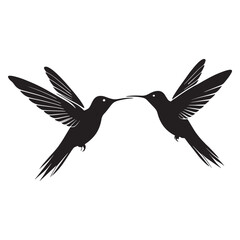 Fototapeta premium A vector illustration shows a flying bird