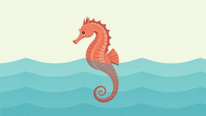 sea horse swims slowly calm ocean waters tail folded behind balance stability every single