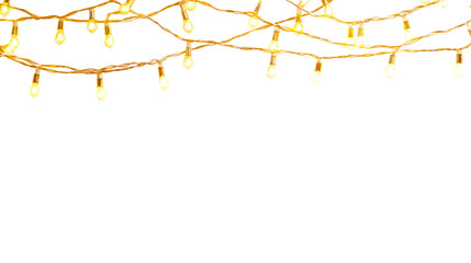 Warm yellow lights on clear background