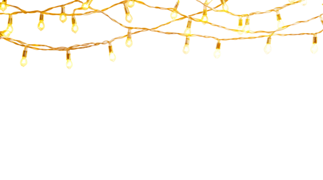 Warm yellow lights on clear background