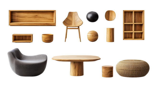 Modern wood furniture with diverse designs