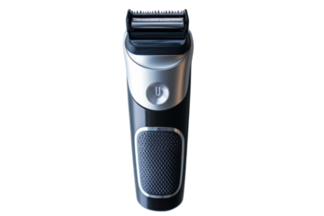 Sleek electric razor showcasing modern design powerful performance and a smooth shave against on transparent background