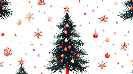 Christmas tree art pattern