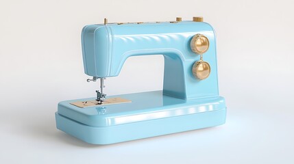 Vintage light blue sewing machine