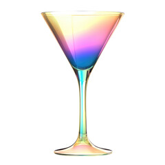 Gradient 3D Cocktail Glass  isolated on a transparent background