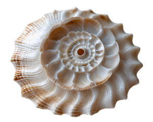Exquisite sundial shell captivates with its perfect spiral form, revealing nature's geometric artistry in a mesmerizing dance of elegance and precision