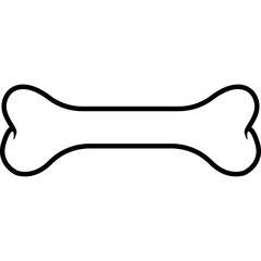 Dog bone clip art design on plain white transparent isolated background for card, shirt, hoodie, sweatshirt, apparel, card, tag, mug, icon, poster or badge