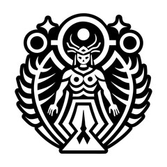 A glyph style icon of cave hieroglyph symbol