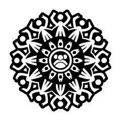 A solid style icon of gathering symbol