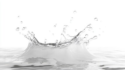 water splash isolated on white