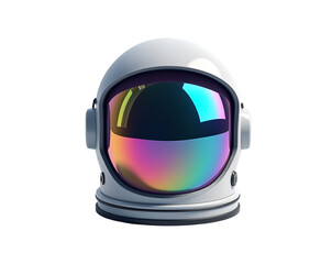 Fototapeta premium Futuristic Spacesuit Helmet with Reflective Visor Showcasing Advanced Technology and Exploration Concepts with Sleek Design and Modern Aesthetics for Space Exploration