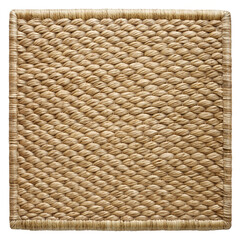 Woven fiber floor covering texture material design element on transparent background