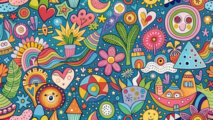 seamless pattern with easter eggs