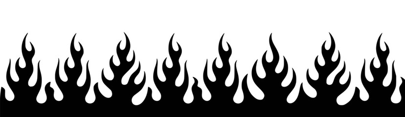 Black flames graphic illustration design