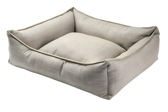 Comfortable pet bed for dogs and cats cozy resting place indoor on transparent background