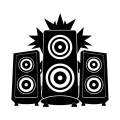 Speakers silhouette vector