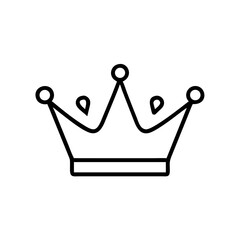 Crown icon in minimalistic style, black outlines  