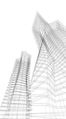 Fototapeta premium Architectural building 3d rendering