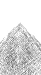 Architectural building 3d rendering
