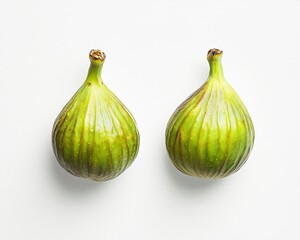 Obraz premium Harvesting green figs a culinary journey through fresh produce kitchen photography natural light close-up view flavor exploration