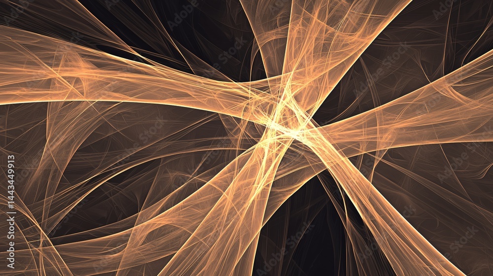 Poster mysterious abstract art featuring a computer screen with a deep black background and vortex distorti