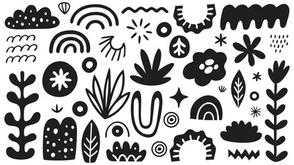 Simple Nature Illustrations in Outline