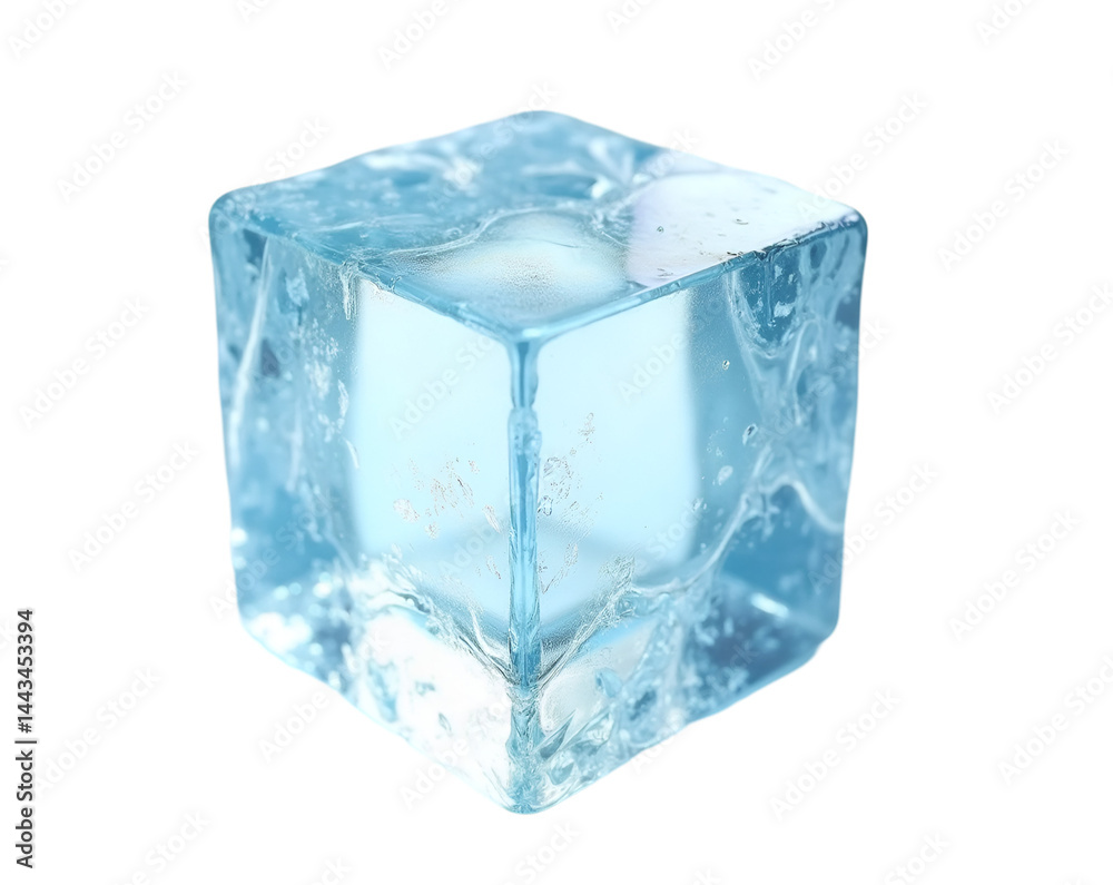 Poster intricate frozen geometry, a crystal clear cube with layered complexity and captivating visual depth