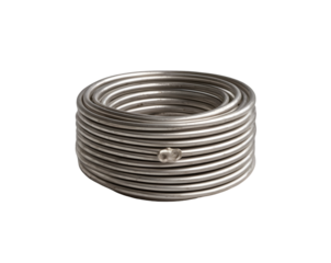 Intricate Metal Coils, A Close-Up Study of Stacked Epitonium Shell Structures Revealing Precision and Isolated Beauty with Smooth Surface Texture and Repetitive Patterns