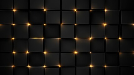 Naklejka premium Abstract square pattern background in dark colors with glowing edges