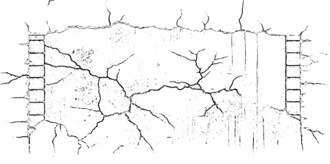 modern Texture grunge black or white of grunge cracks dust and scratches concrete distress old wall texture vector background.	